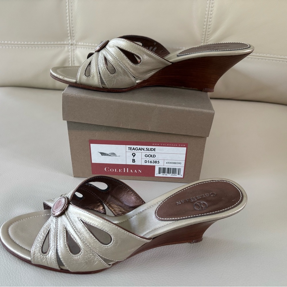 Cole Haan Teagan Leather Slides, Size 9